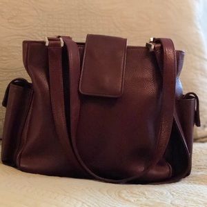 A beautiful pebble grain leather Fossil satchel